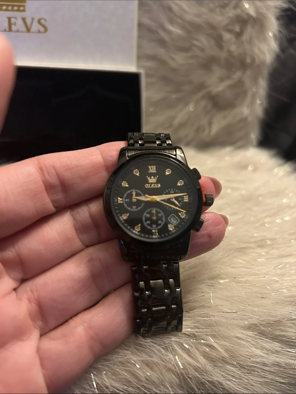 Olevs Woman’s Two Tone Stainless Steel Waterproof Watch